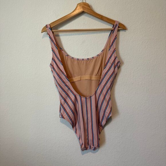 Madewell Wisteria Dove Paseo Stripe Second Wave One-Piece Women's Size Small NWT - Picture 4 of 6